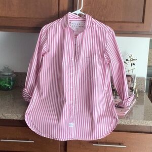 Frank & Eileen Pink Button Down Shirt with Classic Stripes